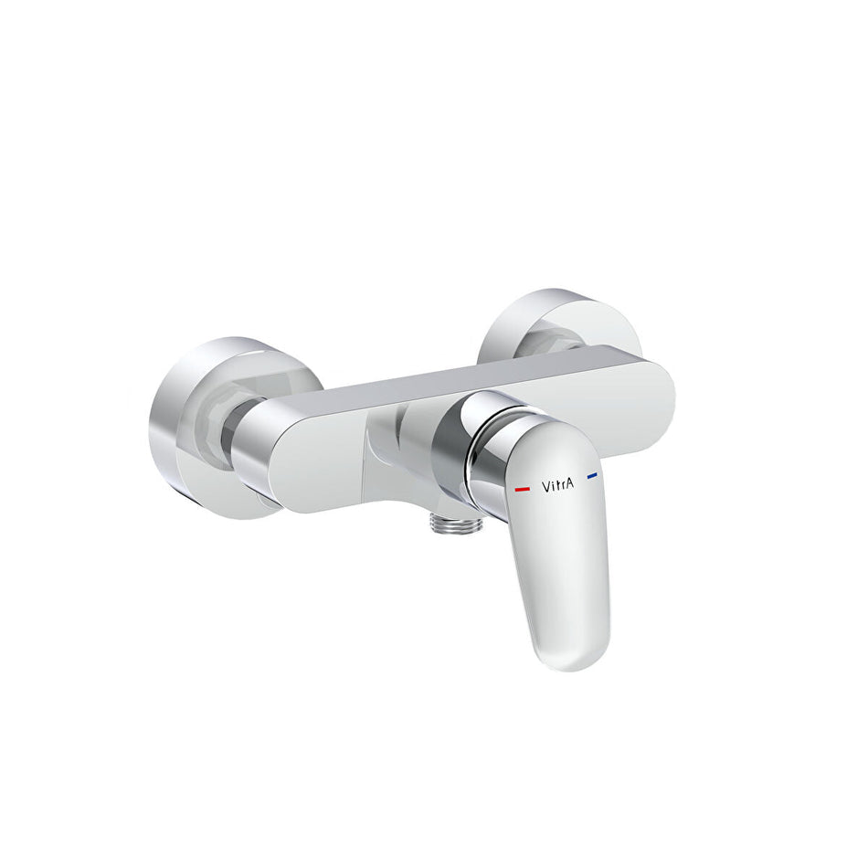 Vitra Flow Round Wall Mounted Shower Mixer Tap - Chrome