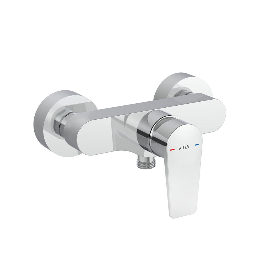 Vitra Flow Wall Mounted Bath Shower Mixer Tap - Chrome