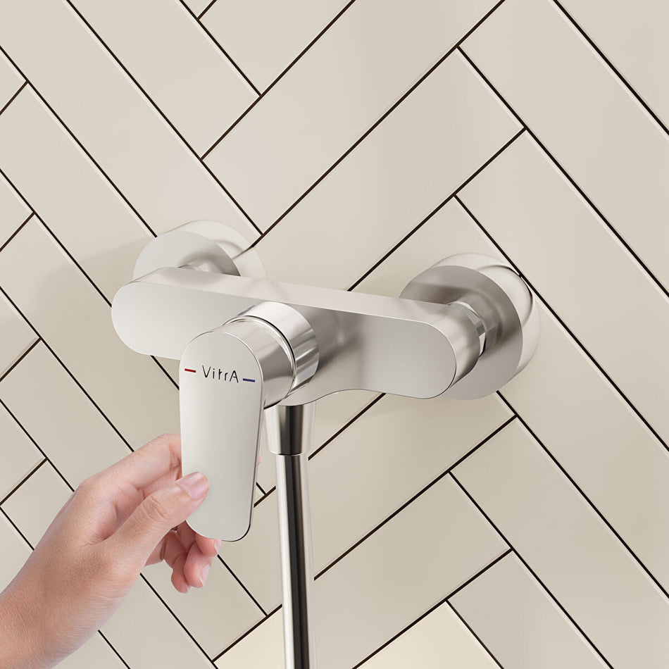 Vitra Flow Soft Wall Mounted Shower Mixer Tap - Chrome