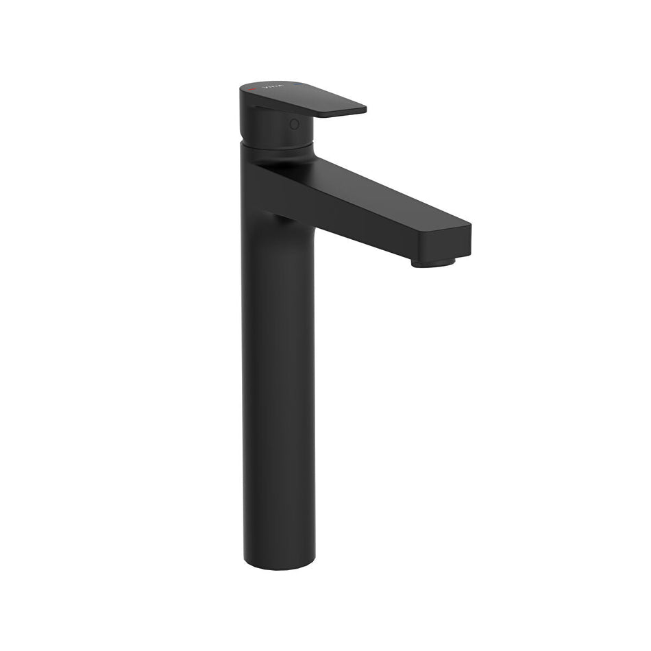 Vitra Flow Square Tall Basin Mixer Tap for Bowls - Matt Black