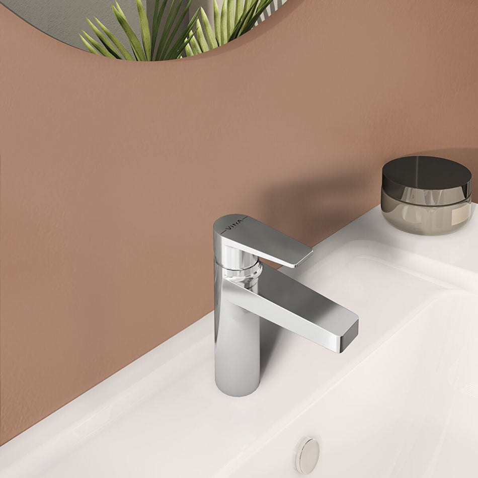 Vitra Flow Square Large Basin Mixer Tap - Chrome