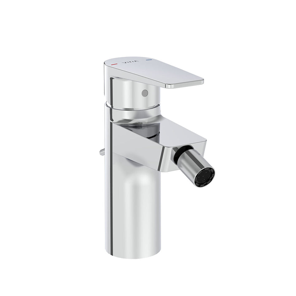 Vitra Flow Square Bidet Mixer Tap With Pop-up Waste - Chrome