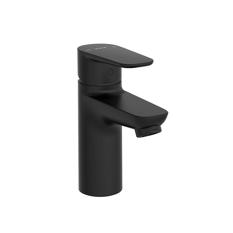 Vitra Flow Soft Basin Mixer Tap - Matt Black