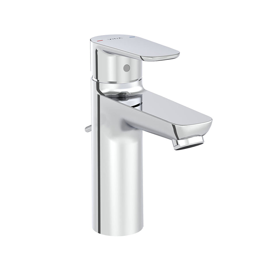 Vitra Flow Soft Large Basin Mixer Tap With Pop - up Waste - Chrome 