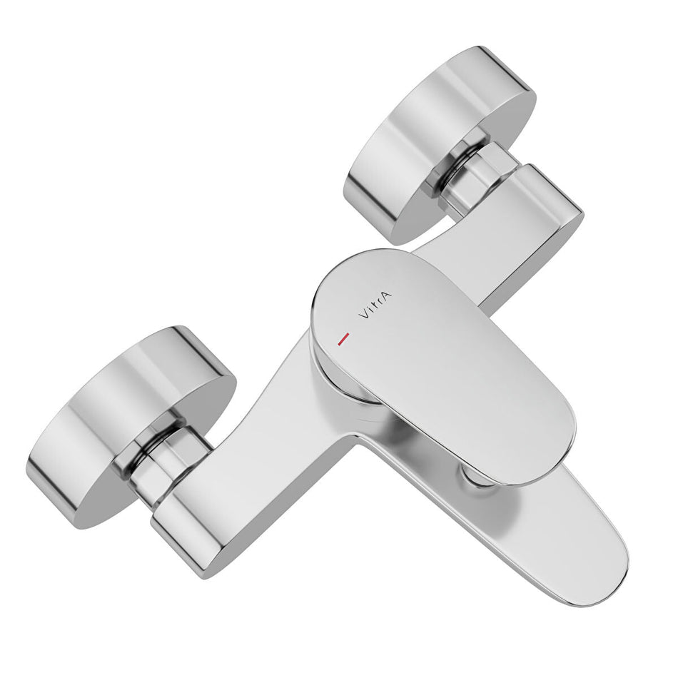 Vitra Flow Round Wall Mounted Bath Shower Mixer Tap - Chrome