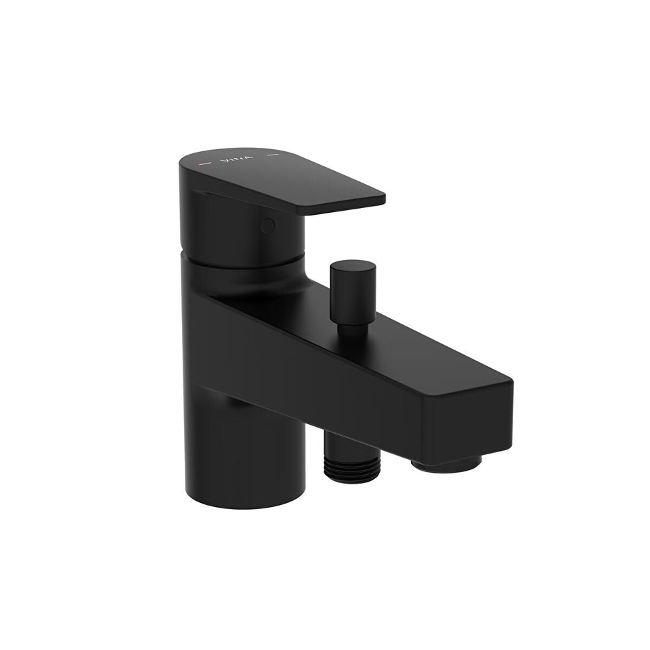 Vitra Flow Square Monohole Bath Filler Tap - Matt Black