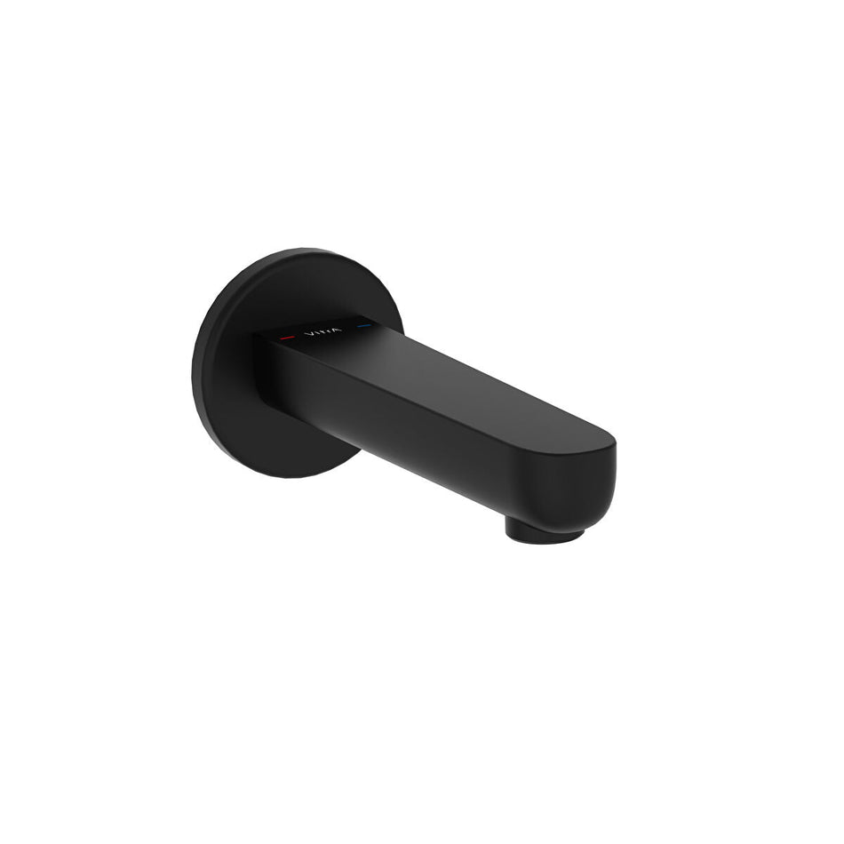 Vitra Root Round Wall Mounted Bath Spout - Matt Black