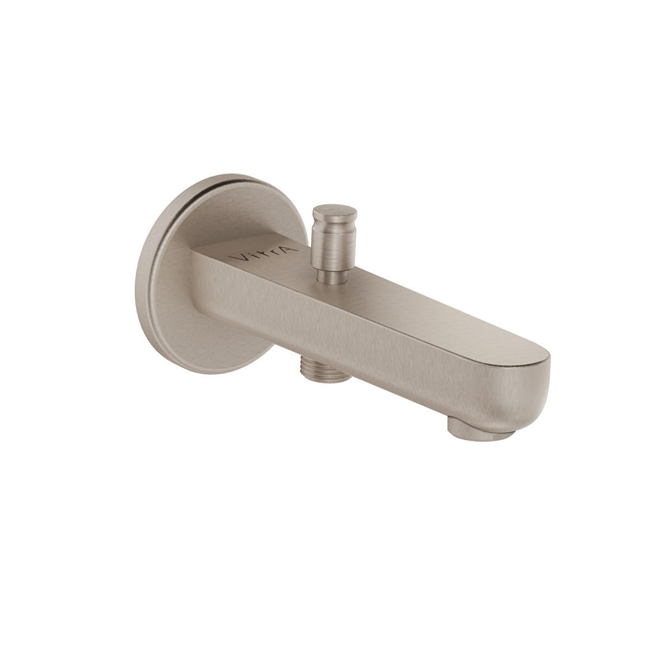Vitra Root Round Wall Mounted Bath Spout - Brushed Nickel