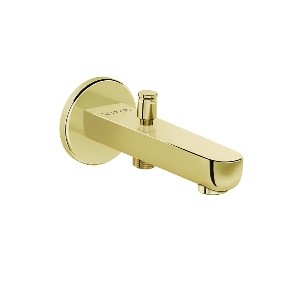 Vitra Root Round Wall Mounted Bath Spout - Soft Gold