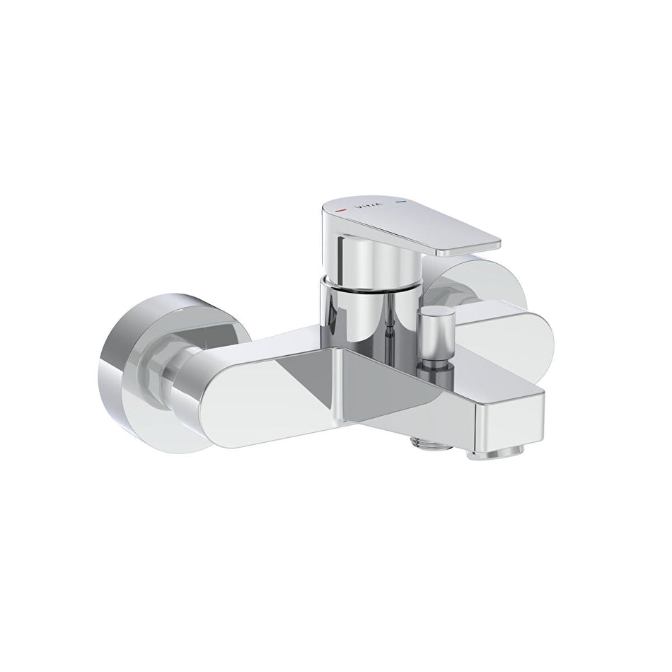 Vitra Root Square Wall Mounted Bath Spout - Brushed Nickel
