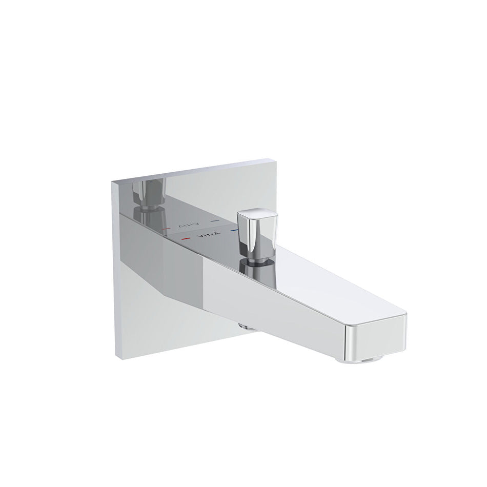Vitra Flow Square Bath Spout with Handshower Outlet - Chrome