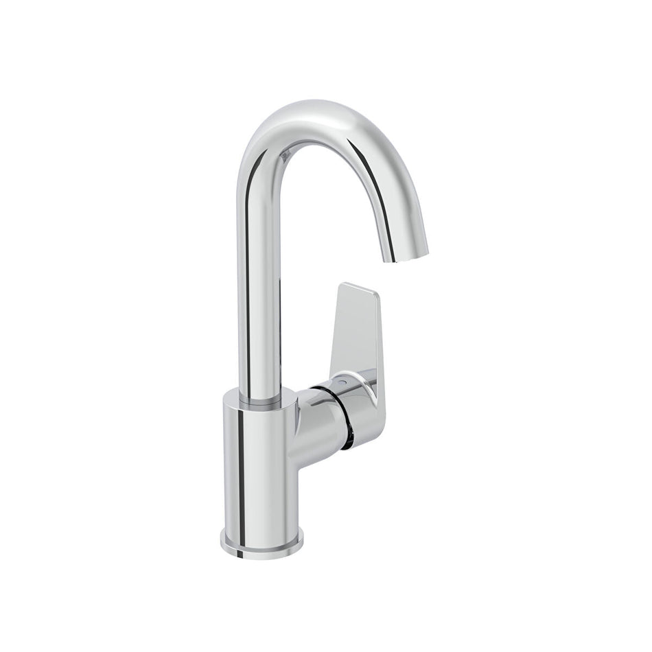 Vitra Flow Square Basin Mixer Tap with Swivel Spout - Chrome