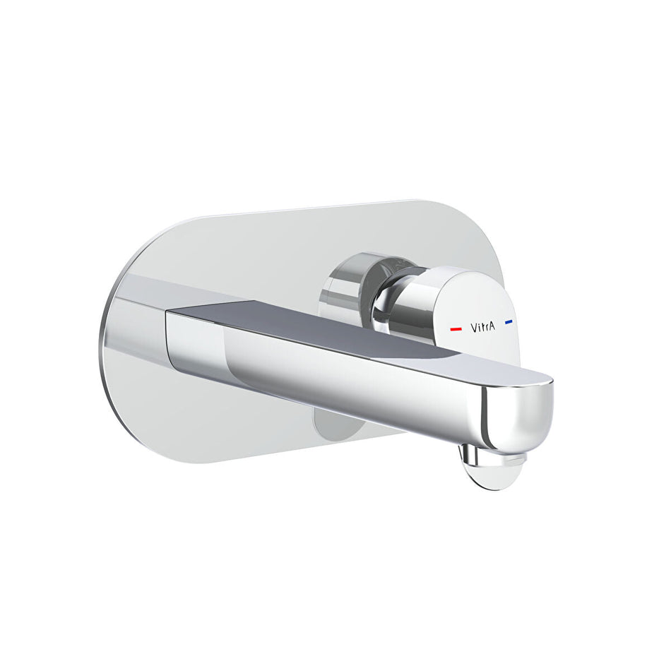 Vitra Flow Round Wall Mounted Basin Mixer Tap - Chrome