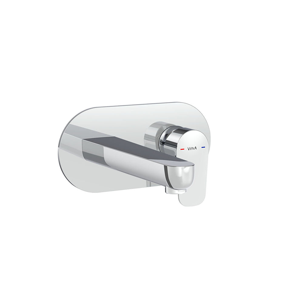 Vitra Flow Soft Wall Mounted Basin Mixer Tap - Chrome