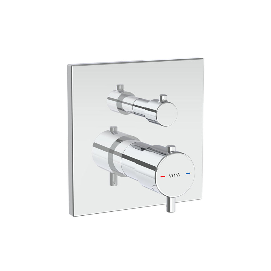 Vitra Root 2 Outlet Square Concealed Thermostatic Shower Valve - Chrome