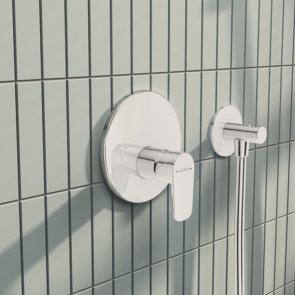 Vitra Flow Soft 1 Outlet Round Concealed Thermostatic Shower Valve - Chrome
