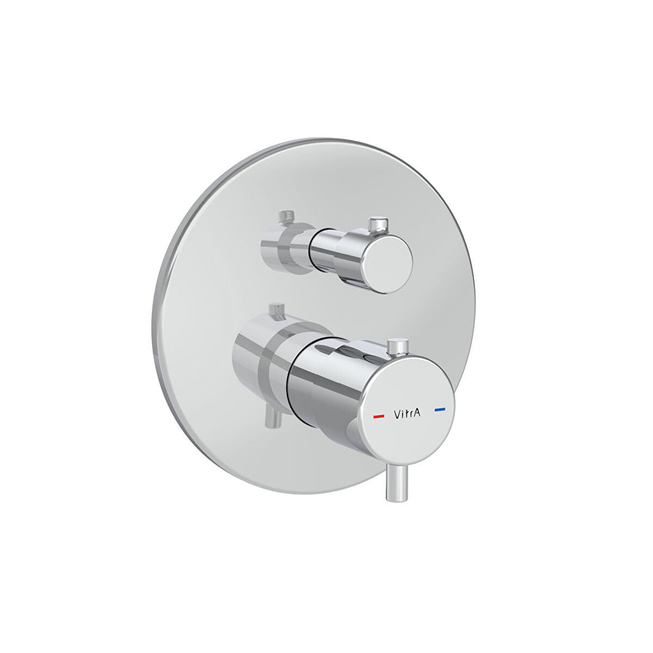 Vitra Flow Soft 1 Outlet Round Concealed Thermostatic Shower Valve - Chrome
