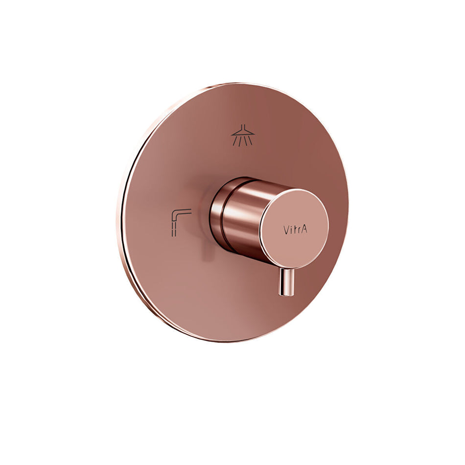 Vitra Root Round 3 Outlet Concealed Diverter - Soft Copper