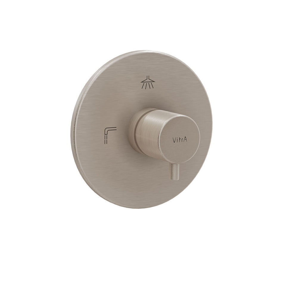 Vitra Root Round 3 Way Built-In Thermostatic Diverter - Brushed Nickel