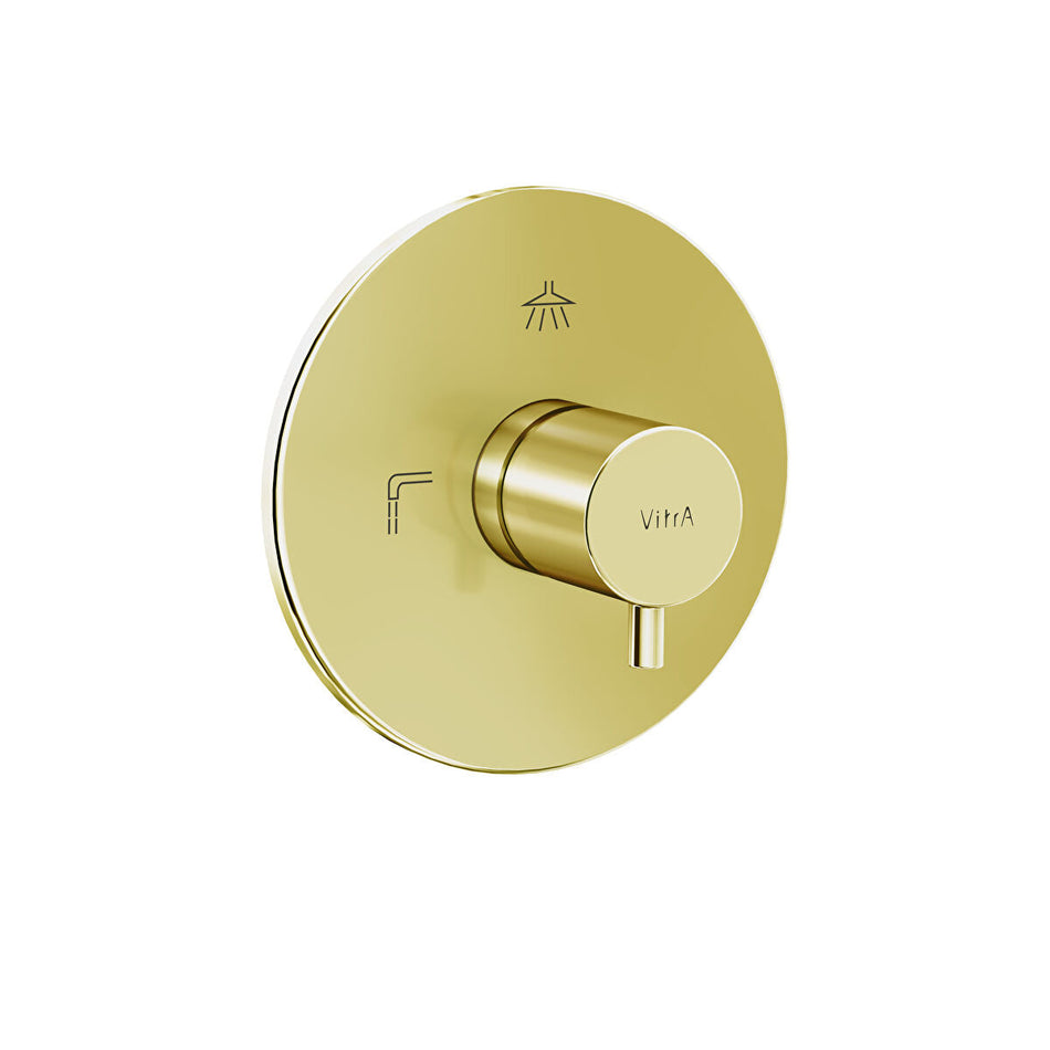 Vitra Root Round 3 Outlet Concealed Diverter - Soft Gold