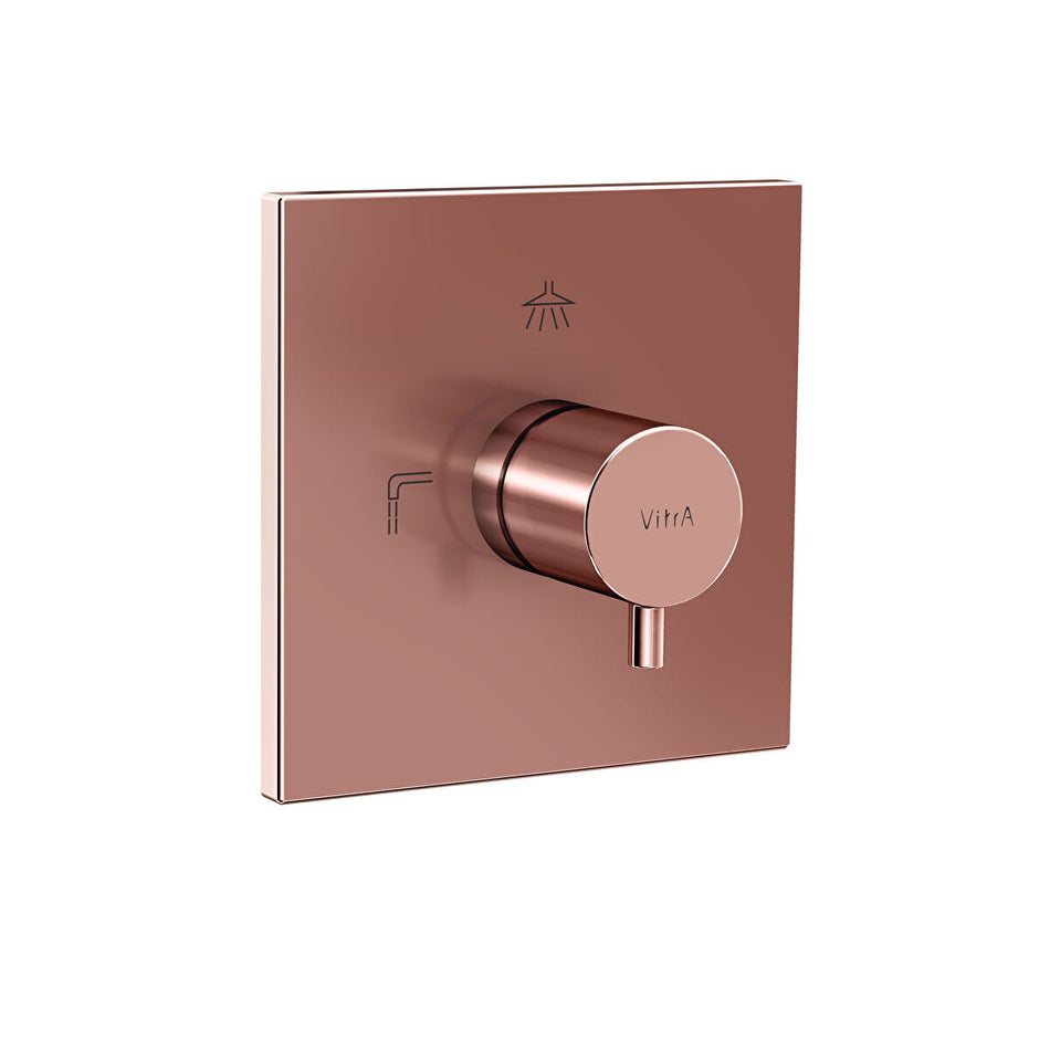 Vitra 3 Outlet Square Built-in Diverter - Soft Copper