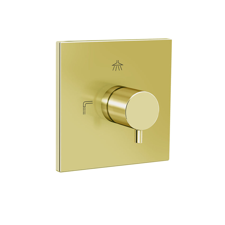 Vitra 3 Outlet Square Built-in Diverter - Soft Gold