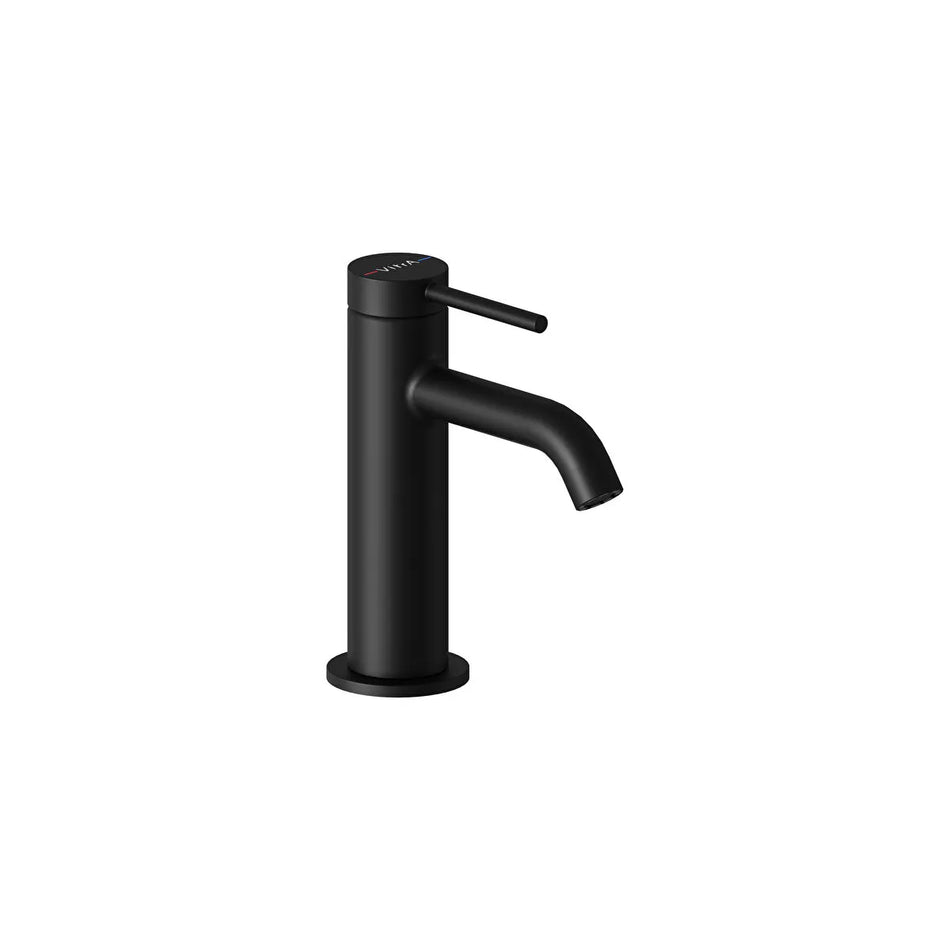 Vitra Minimax Round Compact Basin Mixer Tap - Matt Black