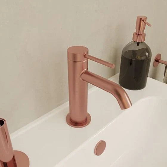 Vitra Minimax Round Standard Basin Mixer Tap - Brushed Bronze