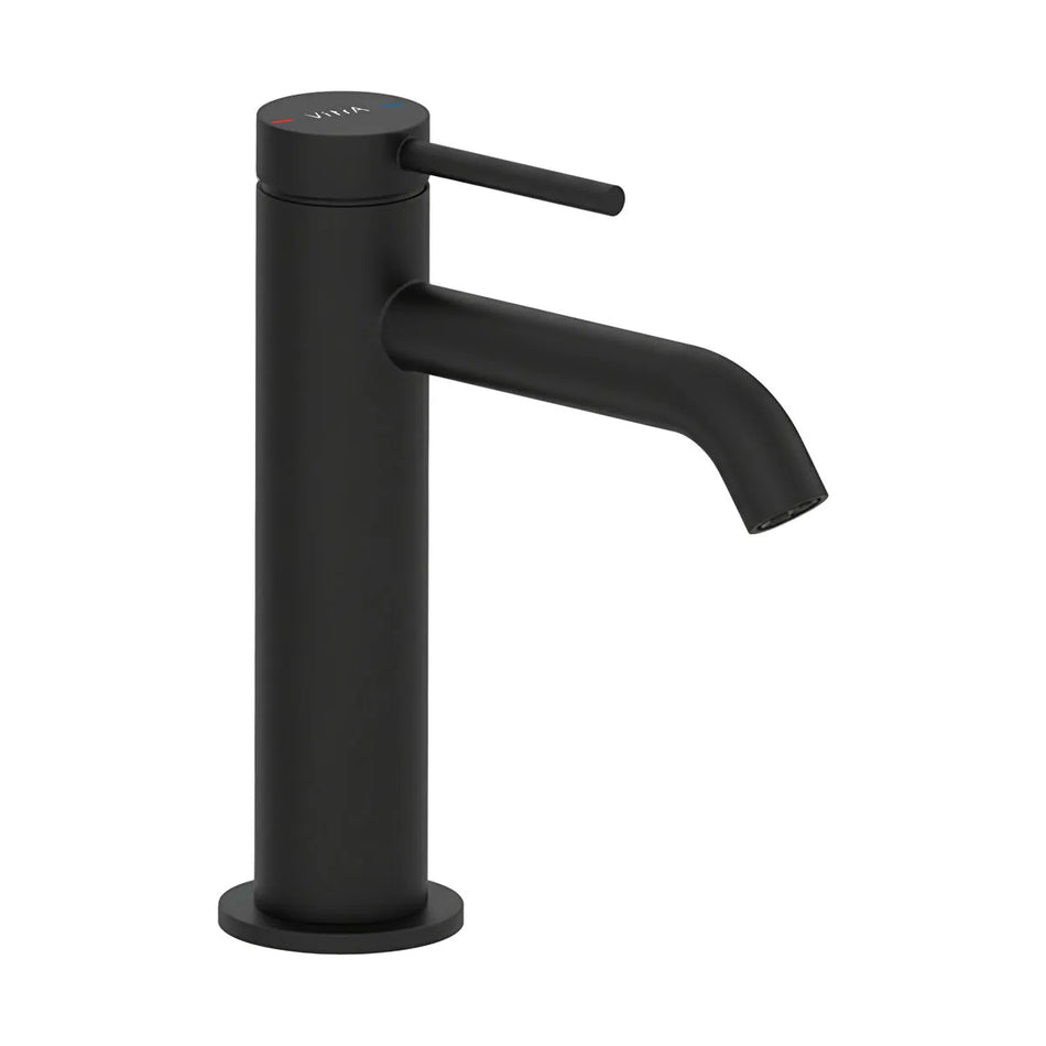 Vitra Minimax Round Standard Basin Mixer Tap - Matt Black