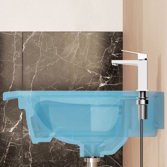 Vitra Minimax Square Compact Basin Mixer Tap - Brushed Bronze