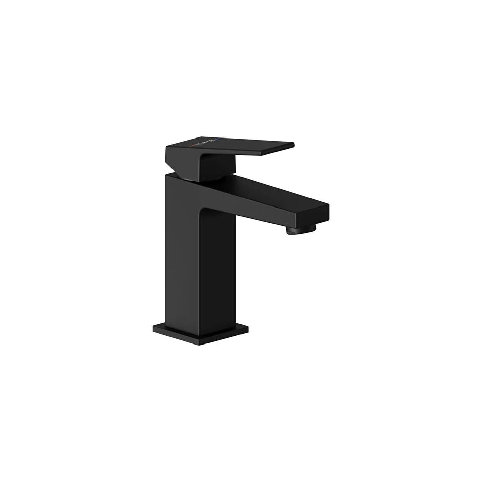 Vitra Minimax Square Compact Basin Mixer Tap - Matt Black