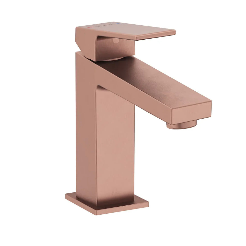 Vitra Minimax Square Standard Basin Mixer Tap - Brushed Bronze