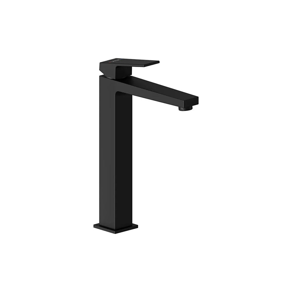 Vitra Minimax Square Tall Basin Mixer Tap - Matt Black