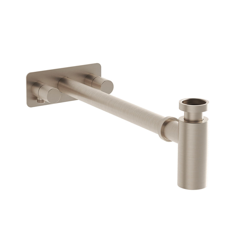 Vitra Origin Bottle Trap For Basins With Isolation Taps - Brushed Nickel