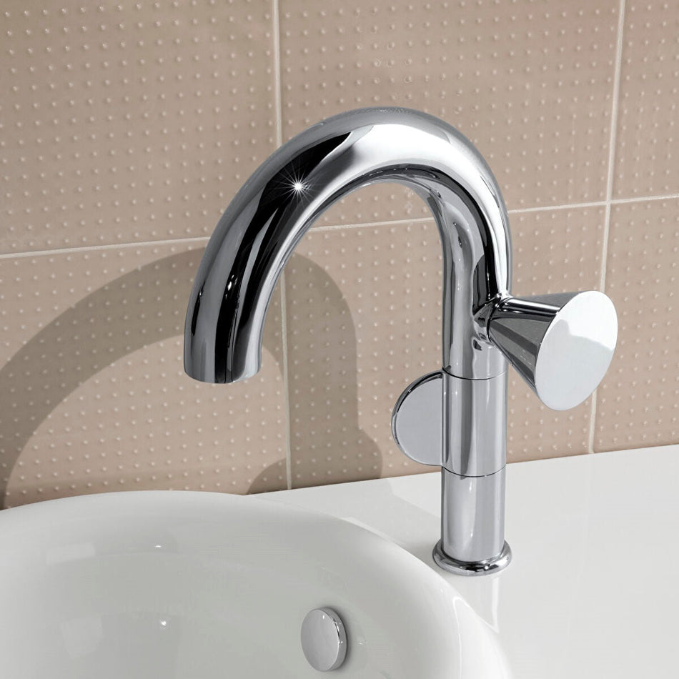 Vitra Liquid Fixed Plug Basin Waste With Cover - Chrome