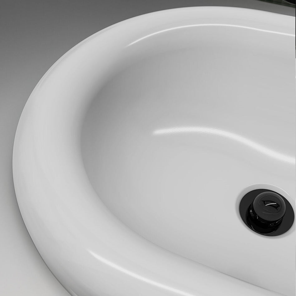 Vitra Liquid Push Open Basin Waste With Cover - Gloss Black