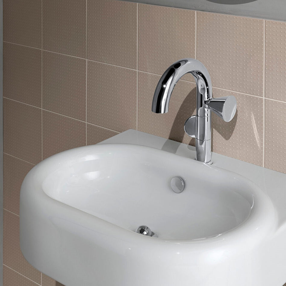 Vitra Liquid Push Open Basin Waste With Cover - Chrome
