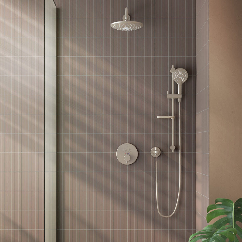 Vitra Origin Wall Mounted Shower Arm - Brushed Nickel