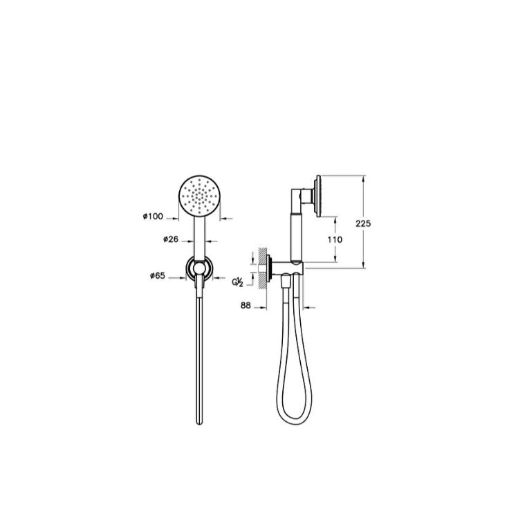 Vitra Origin Classic Shower Handset - Chrome