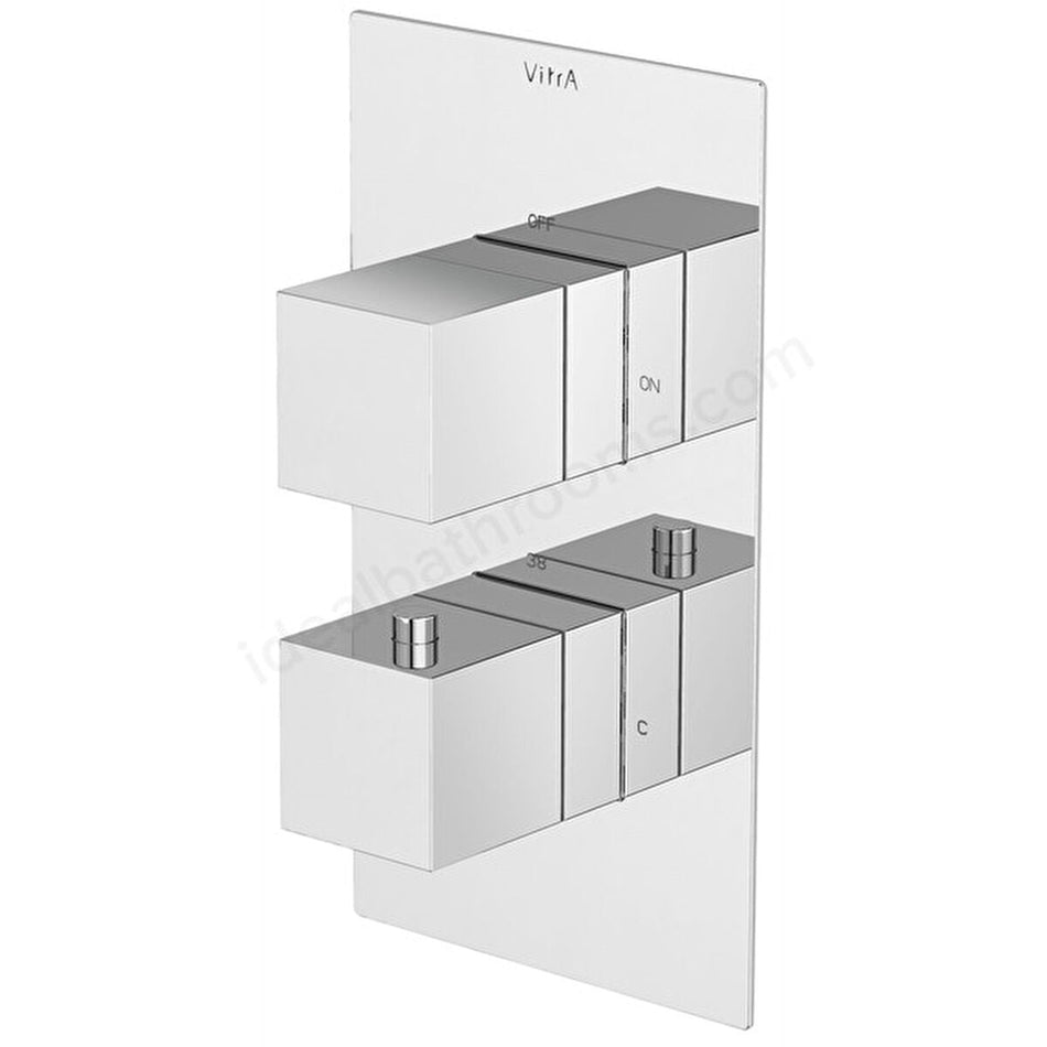 Vitra Aquaheat 3 Outlet Square Concealed Thermostatic Shower Valve - Chrome