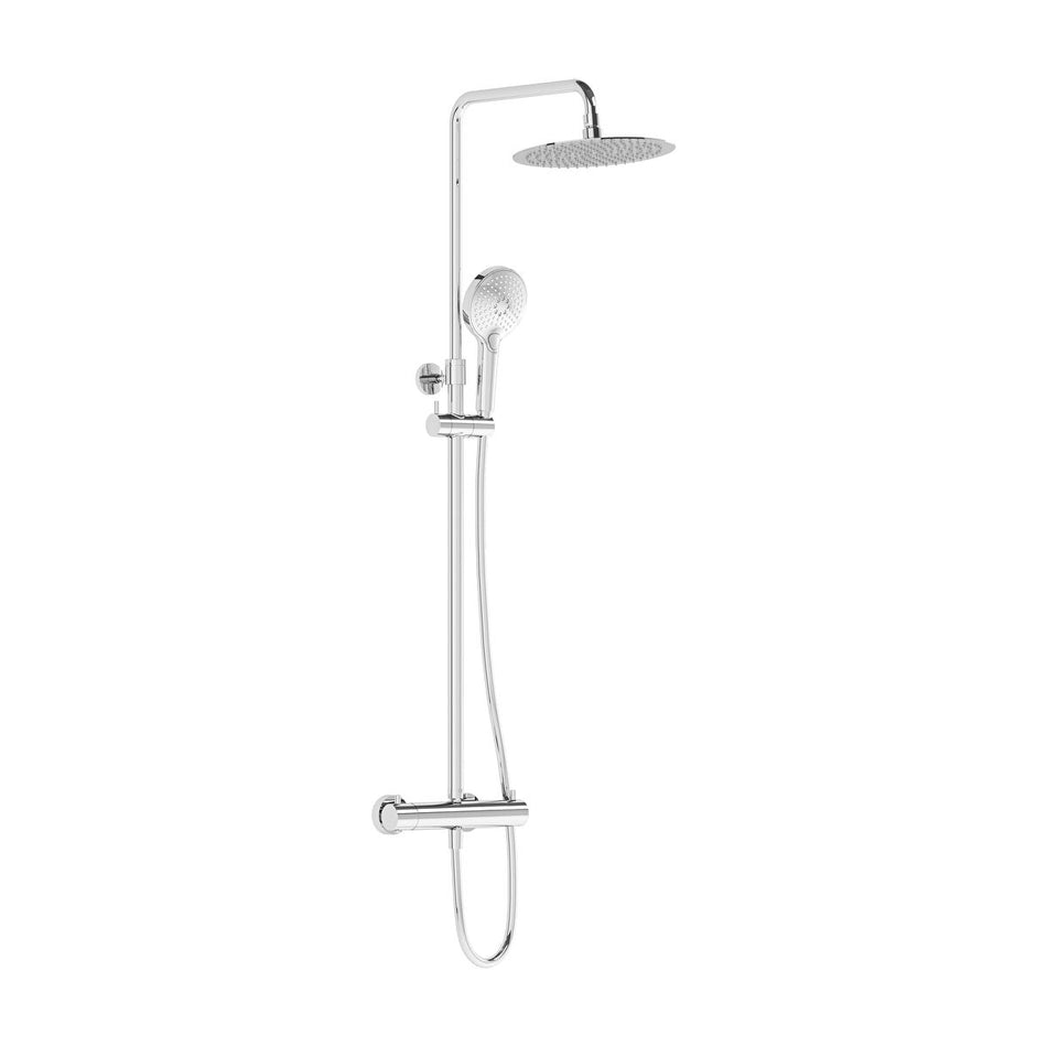 VitrA Aquaheat Bliss 250 Exposed Thermostatic Shower Set - Chrome