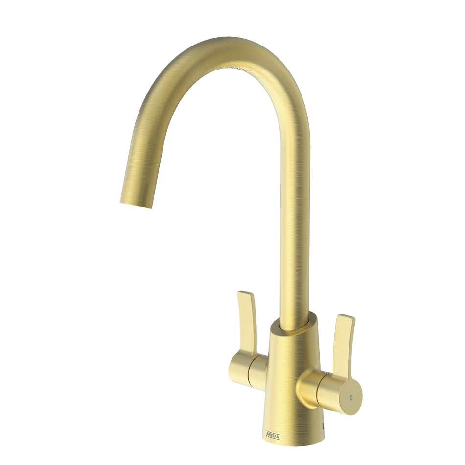 Bristan Acorn Easyfit Mono Kitchen Mixer Tap - Brushed Brass