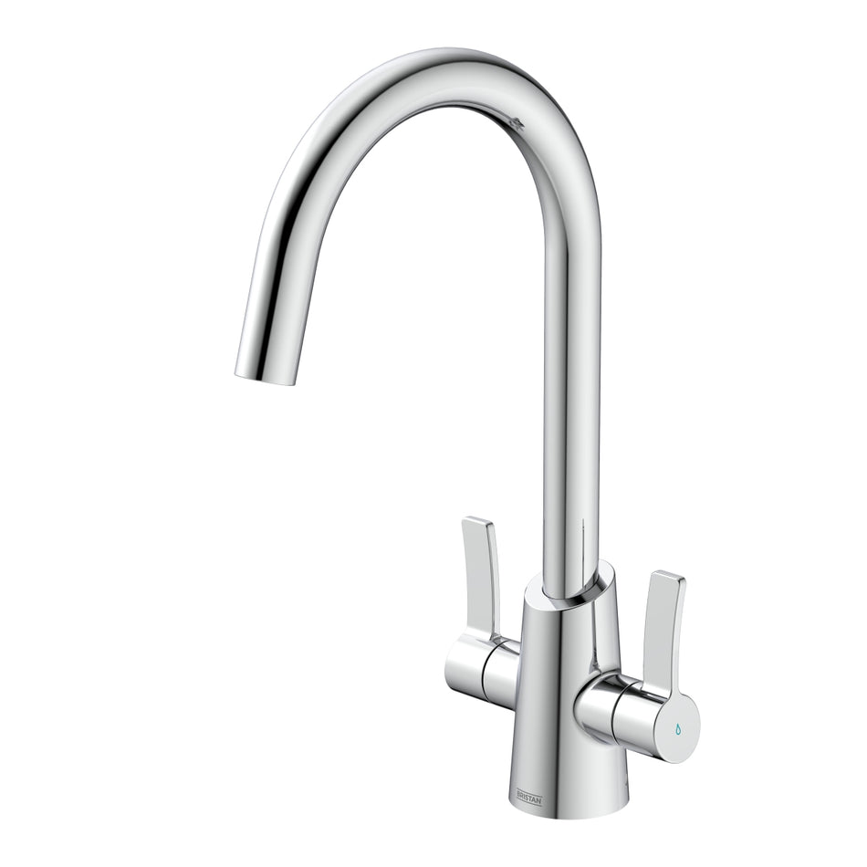Bristan Acorn Deck Mounted Easyfit Mono Kitchen Mixer Tap - Chrome
