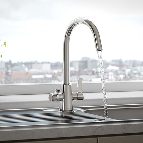 Bristan Acorn Deck Mounted Easyfit Mono Kitchen Mixer Tap - Chrome