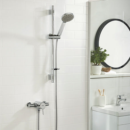 Bristan Acute2 Thermostatic Exposed Mini Shower Valve With Riser Kit - Chrome