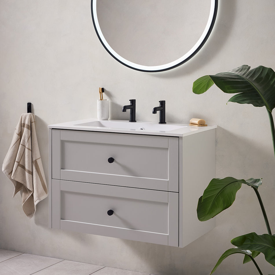 Bristan Altum Deck Mounted Basin Pillar Taps - Matt Black