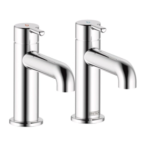 Bristan Altum Deck Mounted Basin Pillar Taps - Chrome