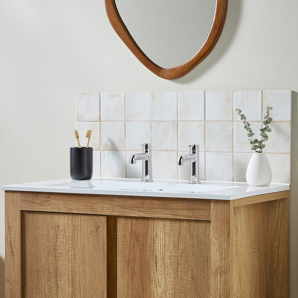 Bristan Altum Deck Mounted Basin Pillar Taps - Chrome