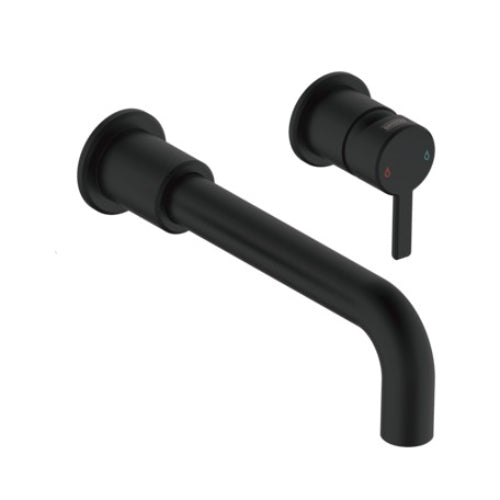 Bristan Altum 2 Hole Wall Mounted Basin Mixer Tap - Matt Black