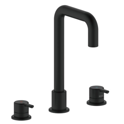 Bristan Altum 3 Hole Deck Mounted Basin Mixer Tap - Matt Black